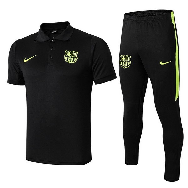 Polo Barcelona Conjunto Completo 2019-2020 Negro Verde